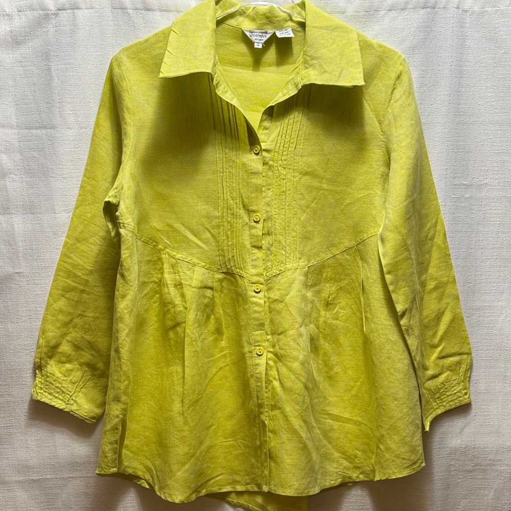 Women's Lime Button Down Shirt